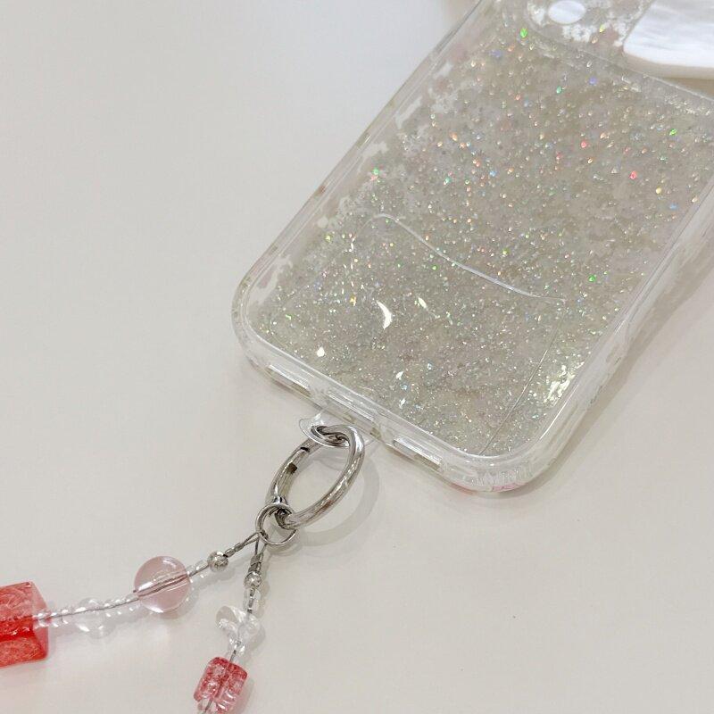 Light Luxury High-End Crystal Bead Mobile Phone Chain,Lnstagram Style Women's Pearl Wrist Bag Decoration,Keychain Hanging chain