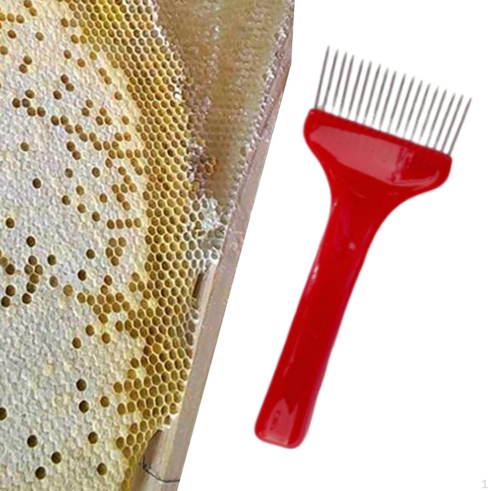 

Beekeeping Uncapping Fork Tool Beehive 18 Pin Harvesting Honey Comb Scooper for красный