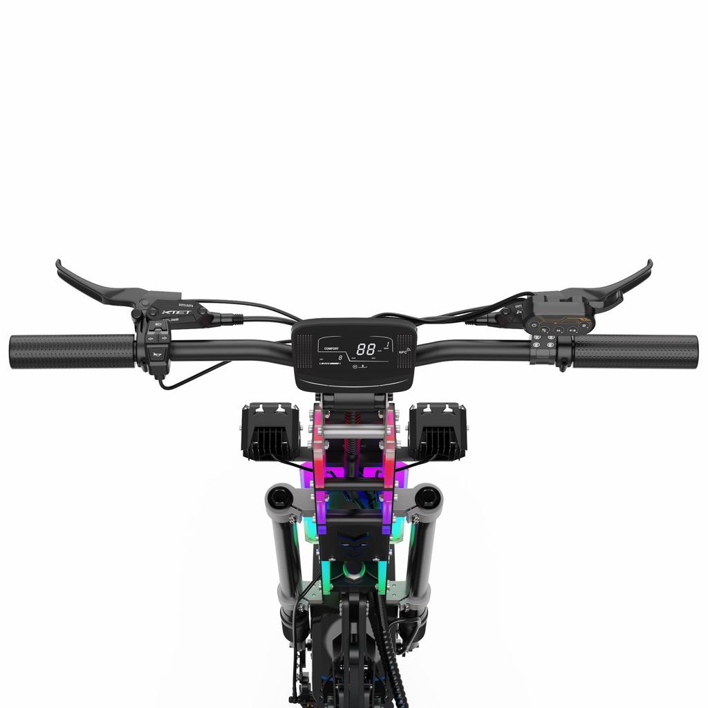 APEF-FOX T90 Ultra Electric Scooter Dual 5000W Peak Motors 72V 40Ah Battery 13 Inch Off Road Tires 44.7N·m Torque