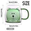 250ml Glass Cup Transparent Coffee Mug Personal Bear Tea Coffee Cup  Kitchen supplies