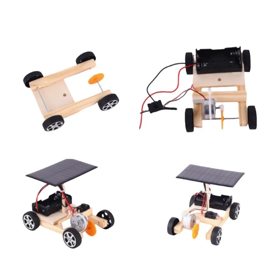 Assemble Solar Car Creative Inventions Motor Ability of Children Active Thinking DIY Electronic Kit Technology Toys for Kids