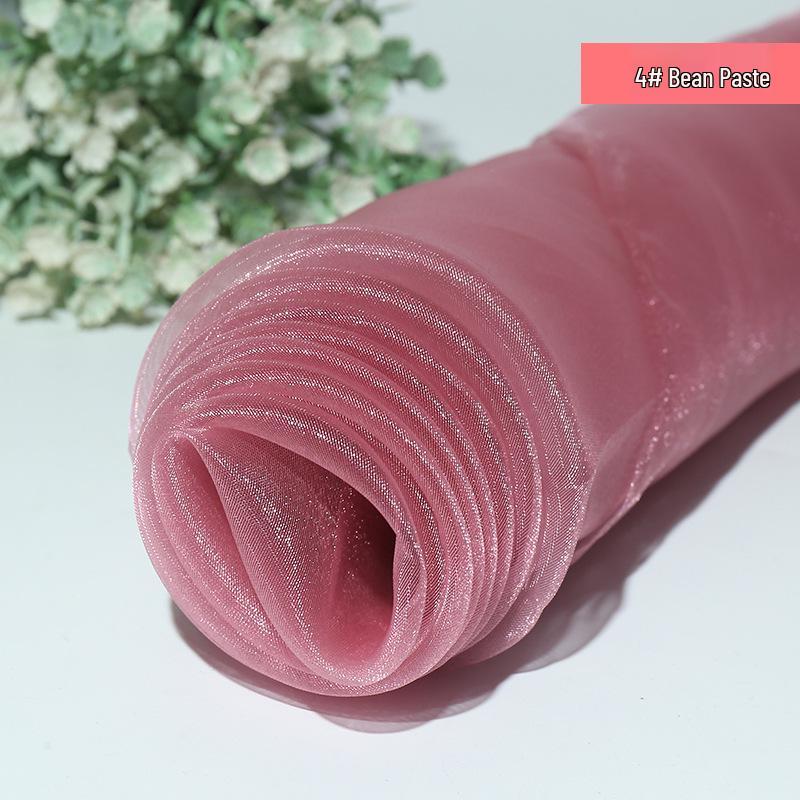 Slightly Stiff Sparkling Organza Gauze Fabric for Wedding & Evening Gowns