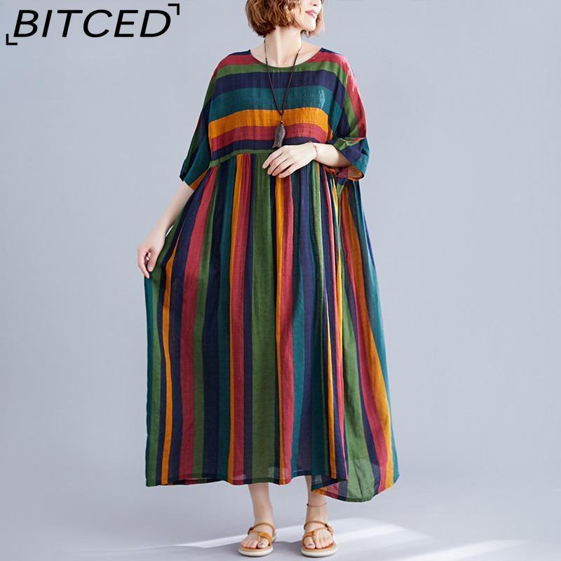 

Женская мода лето весна короткий рукав О-образный вырез повседневные платья Anteef легкое платье свободного покроя one Size разноцветный