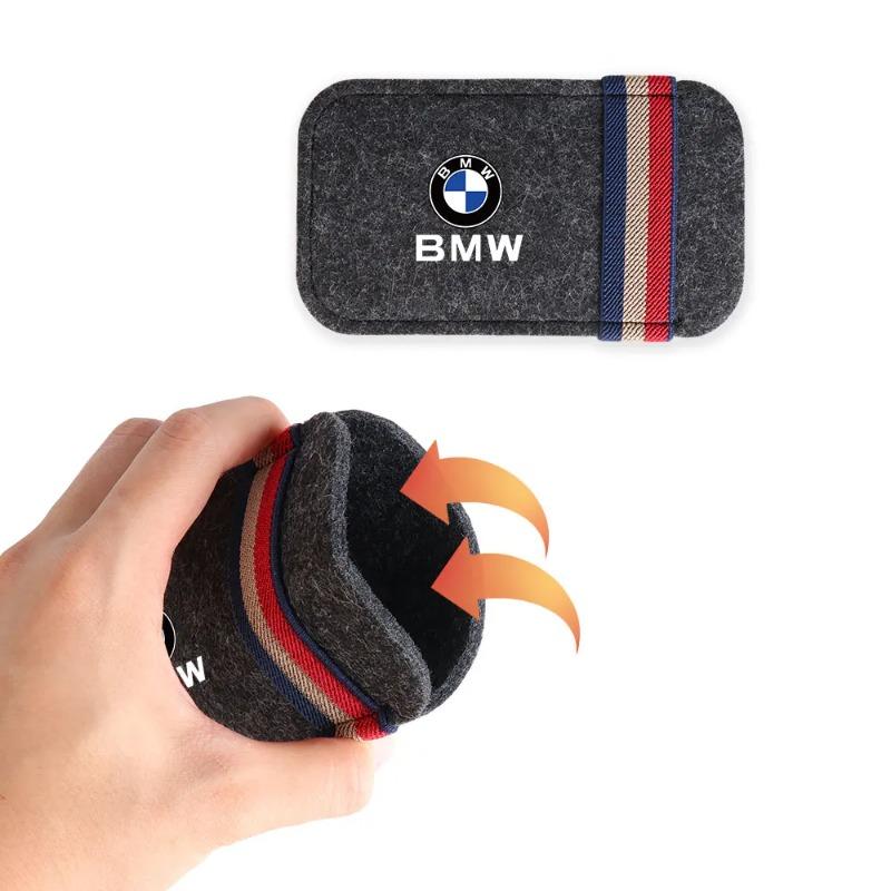 Für BMW Auto Sonnenblende Brillenetui Filzleder Verschleißfest Sonnenbrillenhalter Aufbewahrungsbox Universal Brillen Organizer Tasche