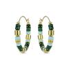 Boucles d'oreilles - Luxenter - Ihun - Argent 925 - Or jaune 18 carats - Malachite