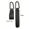 Fastener Tape Hook Durable Stroller Hook Baby Stroller Hook Set with Faux Leather Fastener Tape Diaper Bag Hanger for Prams