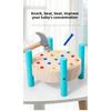 Wooden Early Learning Hammering Board With Handeye Coordination Development For Preschool Kids