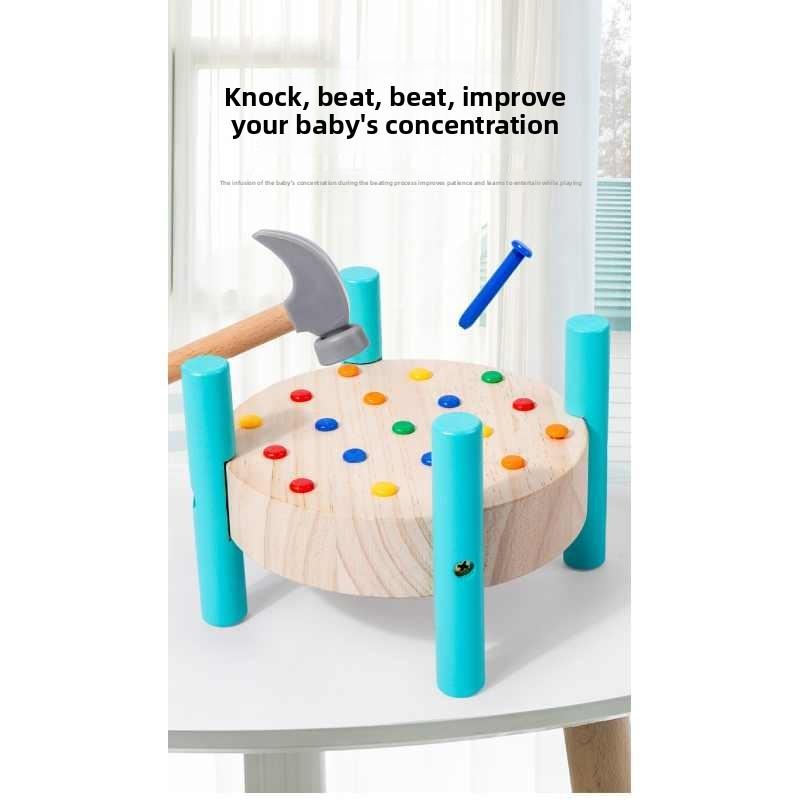 Wooden Toy Hammering For Preschoolers Handeye Coordination Enhancement Focus