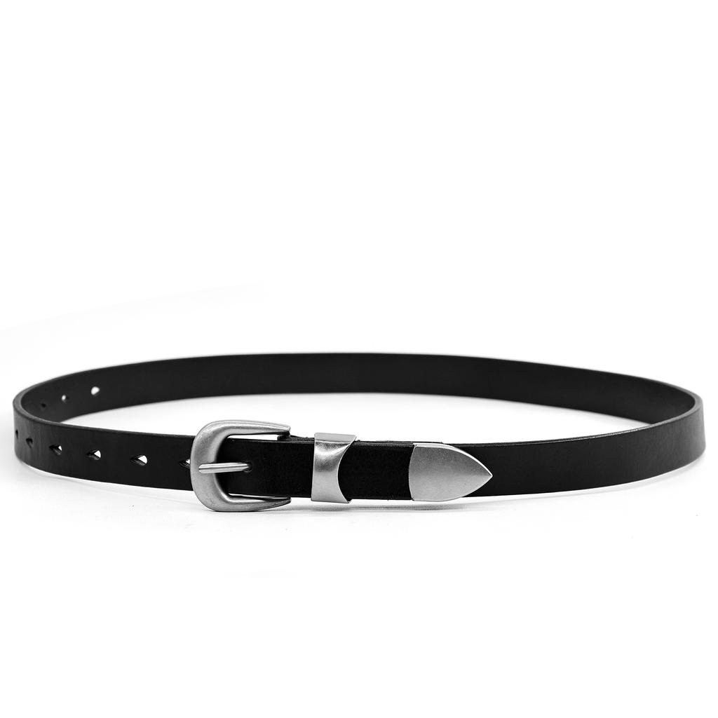 Guangzhou Erste Schicht Rindsleder Echtes Rindsleder Gürtel Damengürtel Dünn und Breit Modetrend Gürtel Damen