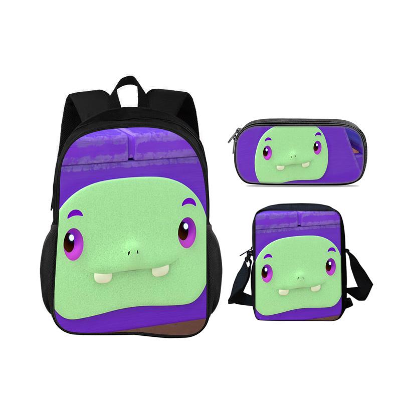 Abby Hatcher Rucksack Federmäppchen Umhängetasche 3-teiliges Set neuer Cartoon-Druck, bestes Geburtstagsgeschenk für Jungen und Mädchen, die zur Schule gehen