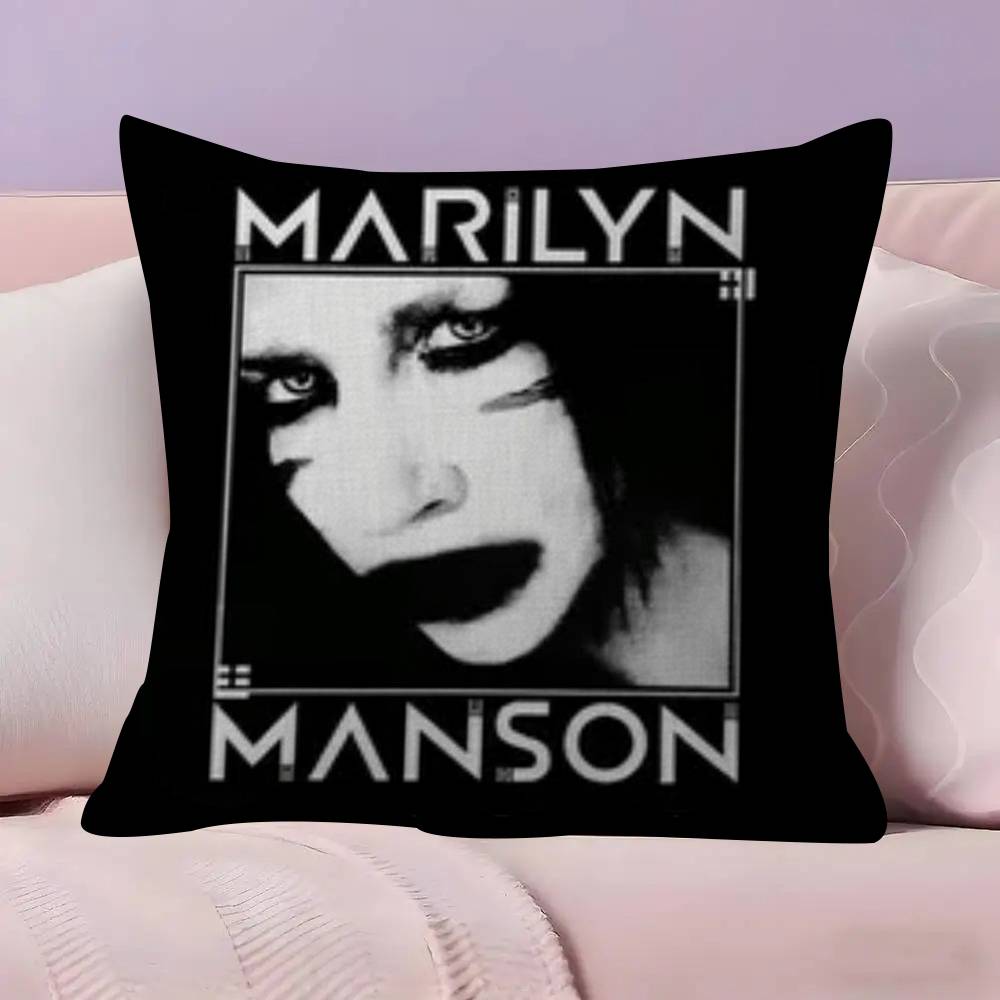 Classic Rock Band M-Marilyn M-Manson Cushion Cover Decorative Pillow Sofa Home Decor case pillow cases