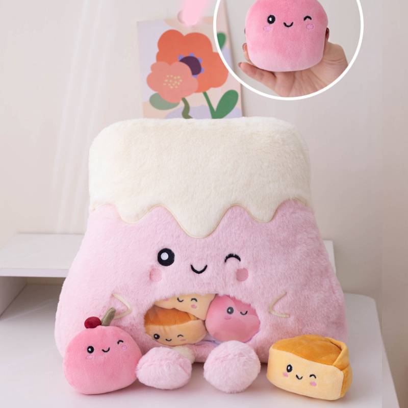 Cake Pudding Plush Stuffed Toy Doll Huggable Pillow Pp Cotton Filling Kids Gift