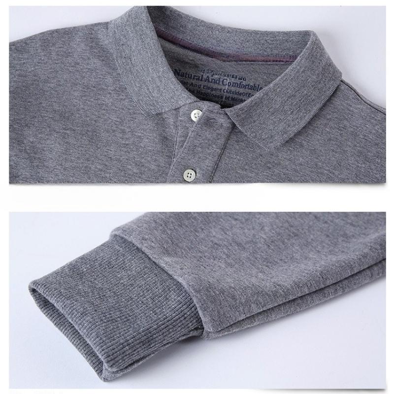 Men's Winter Collared Polo Shirts With Fleece Lined Casual Long Sleeve Tops Sweatshirts Button Down Pullover Shirts Warm Work Golf Shirts for Men