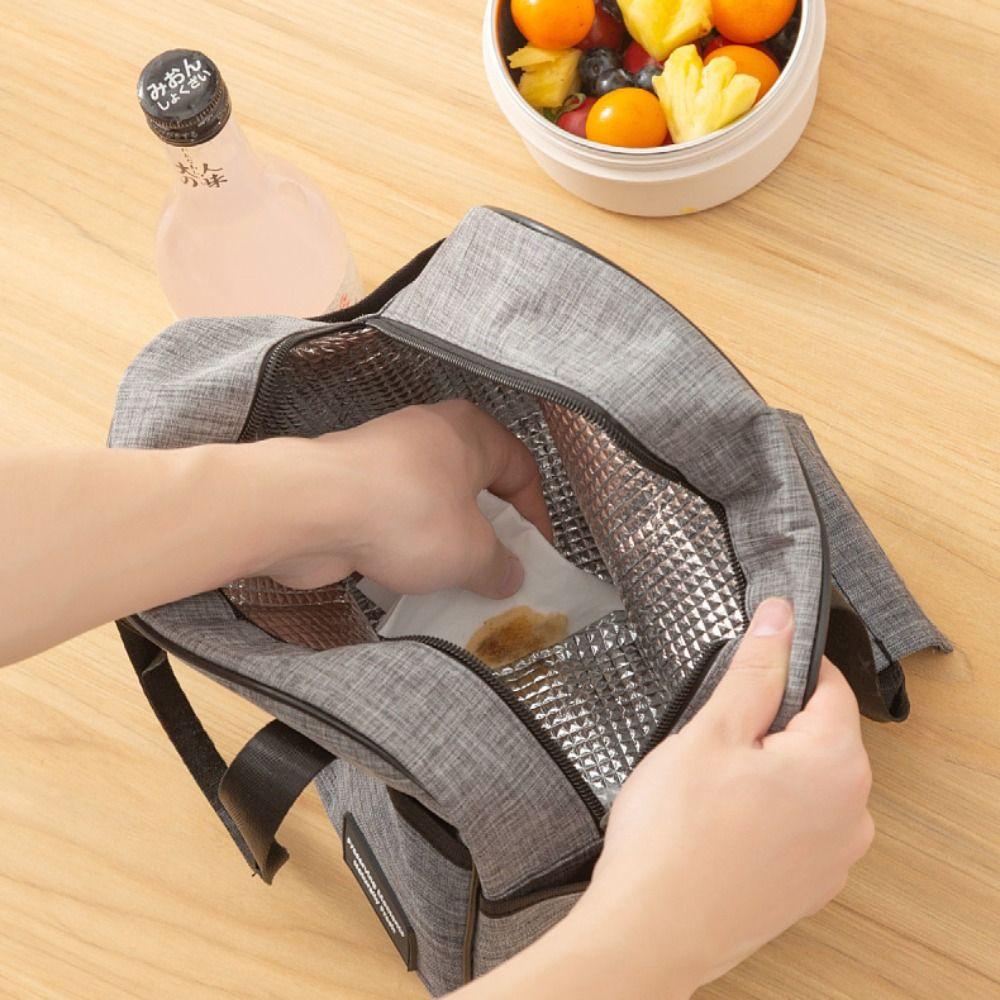 Large Capacity Hand-held Picnic Food Pouch Waterproof Lunch Box  Outdoor