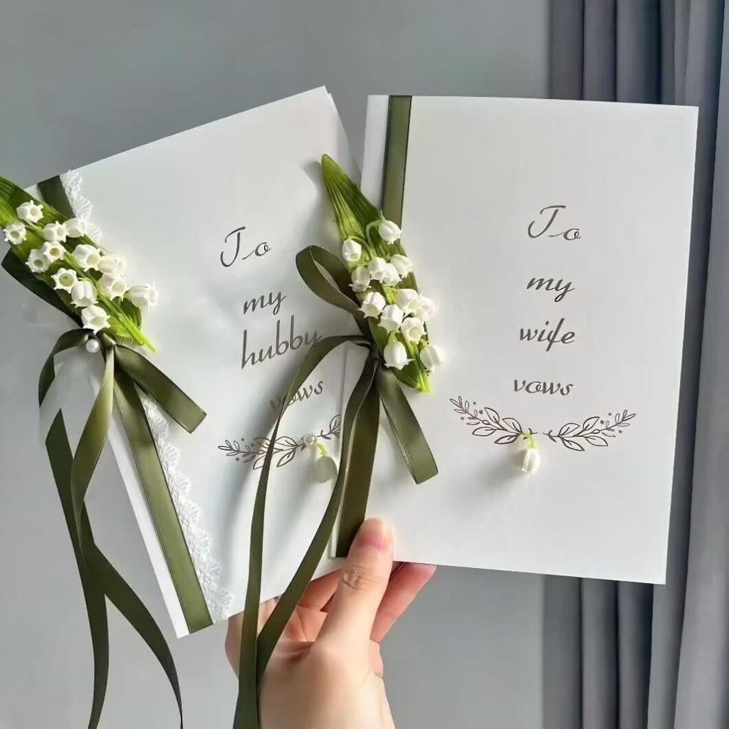 Chenxiang Red Double Happiness Wedding Vow and Speech Card Set with Gift Pen