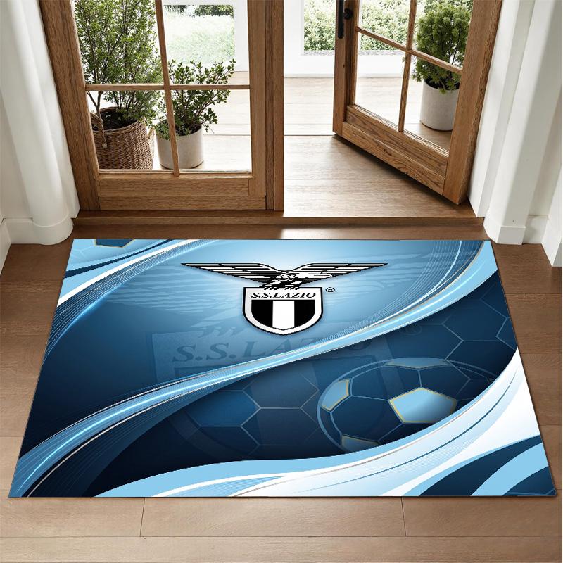 Lazio FC Design Crystal Velvet Rug Soft Decorative Mat for Bedroom Entrance