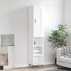 VidaXL Highboard Buffet High Gloss White 34.5x34x180 Cm Engineered Wood 3200299