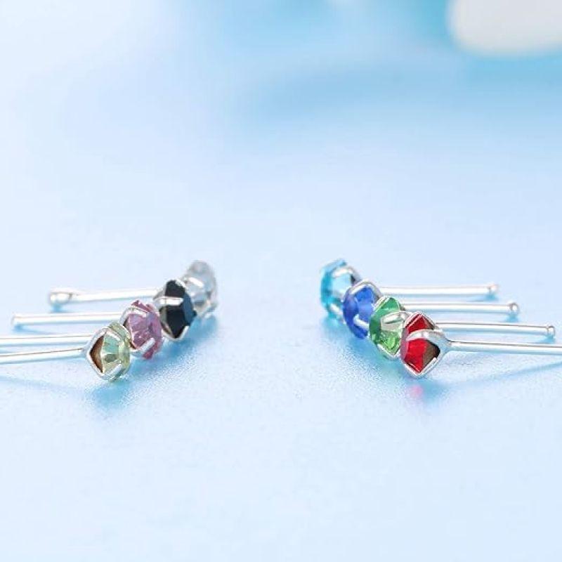 Nose Stud Women's Super Flash Color Czech Diamond European and American Nightclubs Easiest for Match Puncture Labret Hypoallergenic Earring Bone Nail