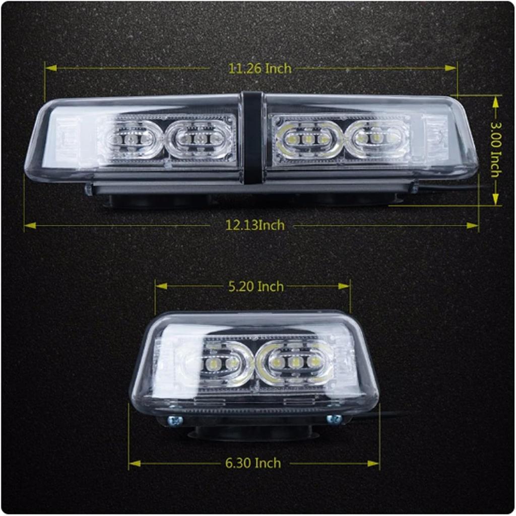 SZYUMO 36 LED Truck Police Warning Lights Lamp Blue Magnet Base 36W DC Car Roof Flashing Strobe Emergency Light Bar 12-24V