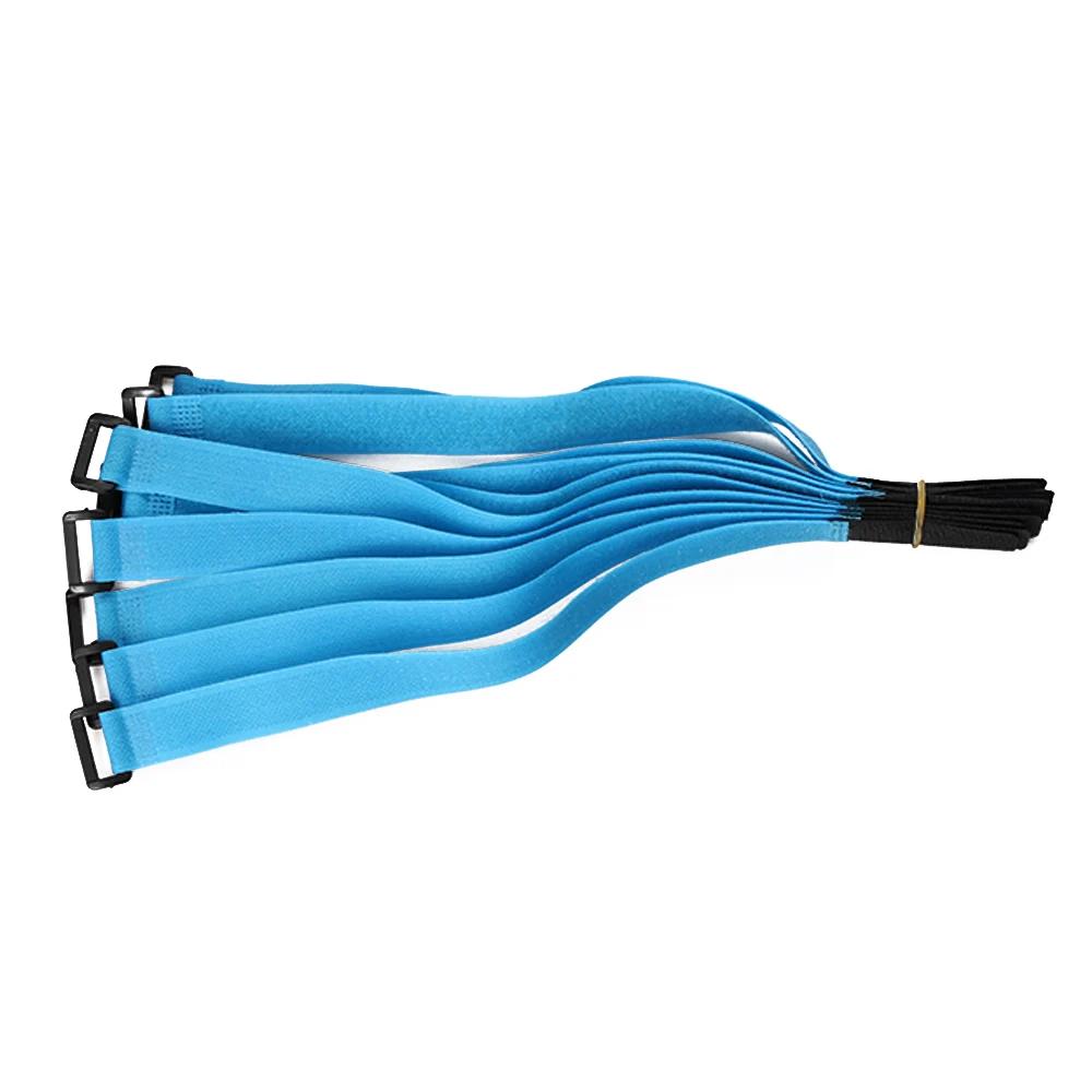 10Pcs 20*50cm Nylon Hook and Loop Strap Cable Ties Reusable Fastening Cable Ties Multil Purpose Self-adhesive Bike Strap Tie