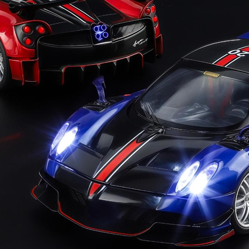 Simulation 1/32 Pagani Huayra BC Alloy Car Model with Light and Sound Collection Miniature Voiture Toy Vehicle Gift Children Boy