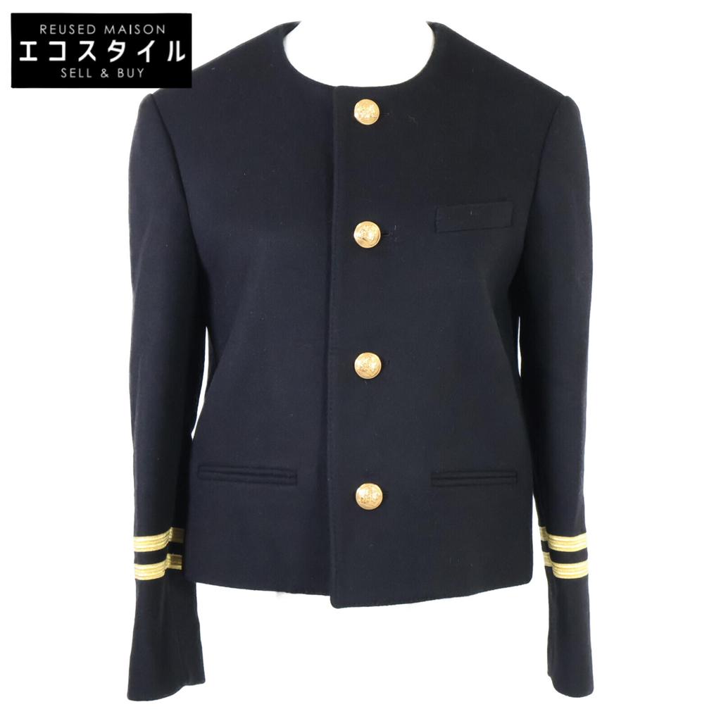 Celine [Good condition/Domestic Regular/22 Year Made] 2V75F6700 Spencer Captain Jacket 100% Cashmere Spencer Captain Jacket 36 blackUsed