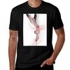 Ballet Shoes Pink Tshirt Basic Short Sleeve Cotton Blend Tshirt