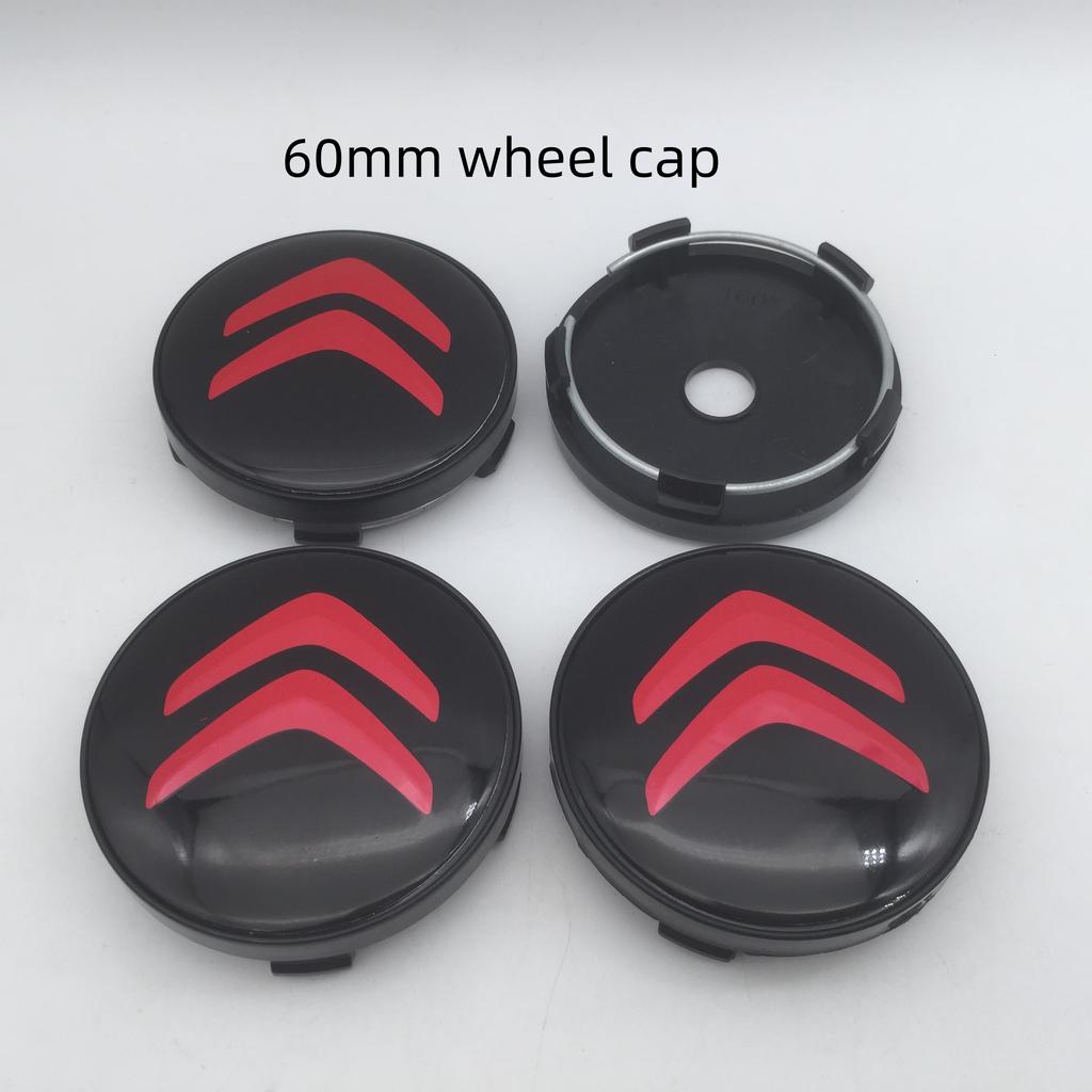 4pcs 3D For Citroen 56mm 60mm 68mm Car Emblem Wheel Hub Center Cap Badge Covers Sticker Decals Styling Accessories