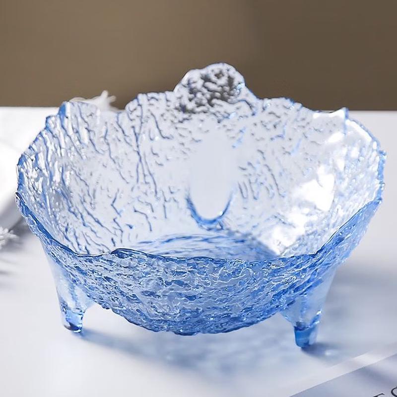 

Flavinmci European Style Glass Three-Legged Serving Bowl