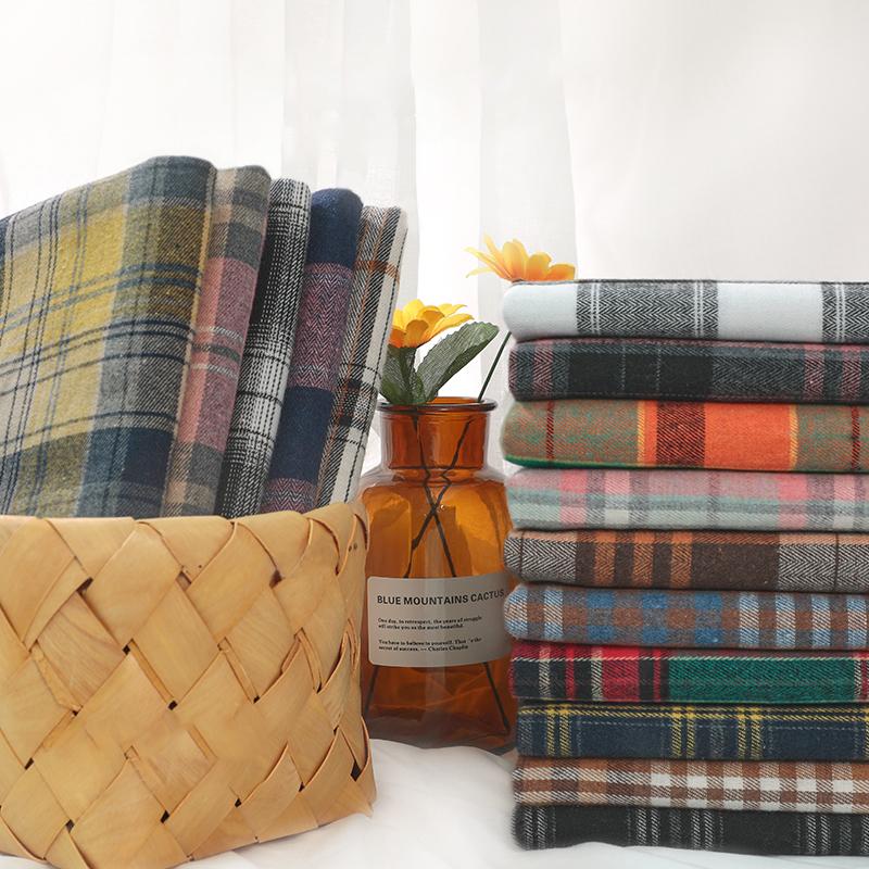 Medium/Thick Classic and Stylish Scottish Checks Polyester Cotton Fabric for Sewing Ladies Skirt,Tartan Designer Fabric