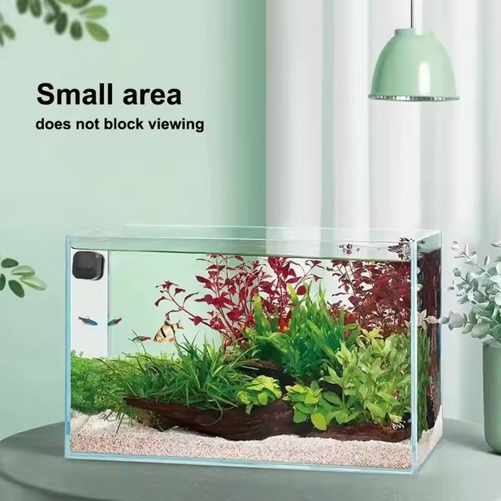 1 Stück Magnetischer Aquarienglasreiniger Bürste, Mini Quadratischer Kunststoff Algenkratzer für Fischbecken Wartung Geeignet für Verschiedene Fische