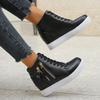 High-top Shoes Women's New Versatile Inner Height-increasing Women's Shoes Campus Sports Shoes Casual 2025 Show Height Popular Shoes Children