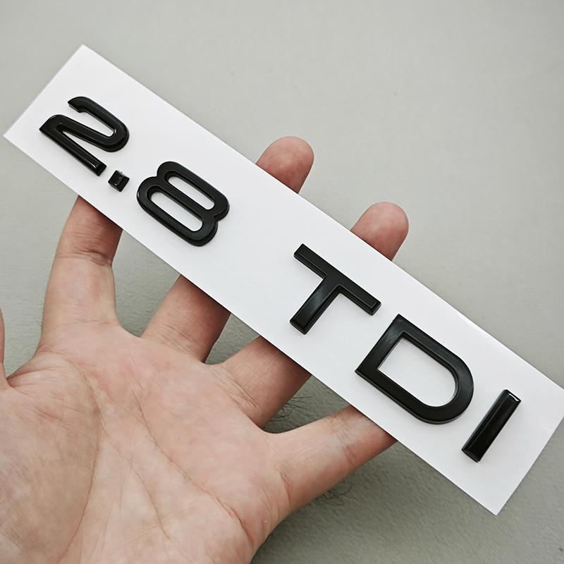 3D ABS Car Logo 1.9 2.0 2.8 3.0 4.2 TDI 3.6 Sticker Trunk Emblem Rear Badge For Audi A3 A4 A5 A6 A7 A8 Q3 Q5 Q7 Q8 Accessroies