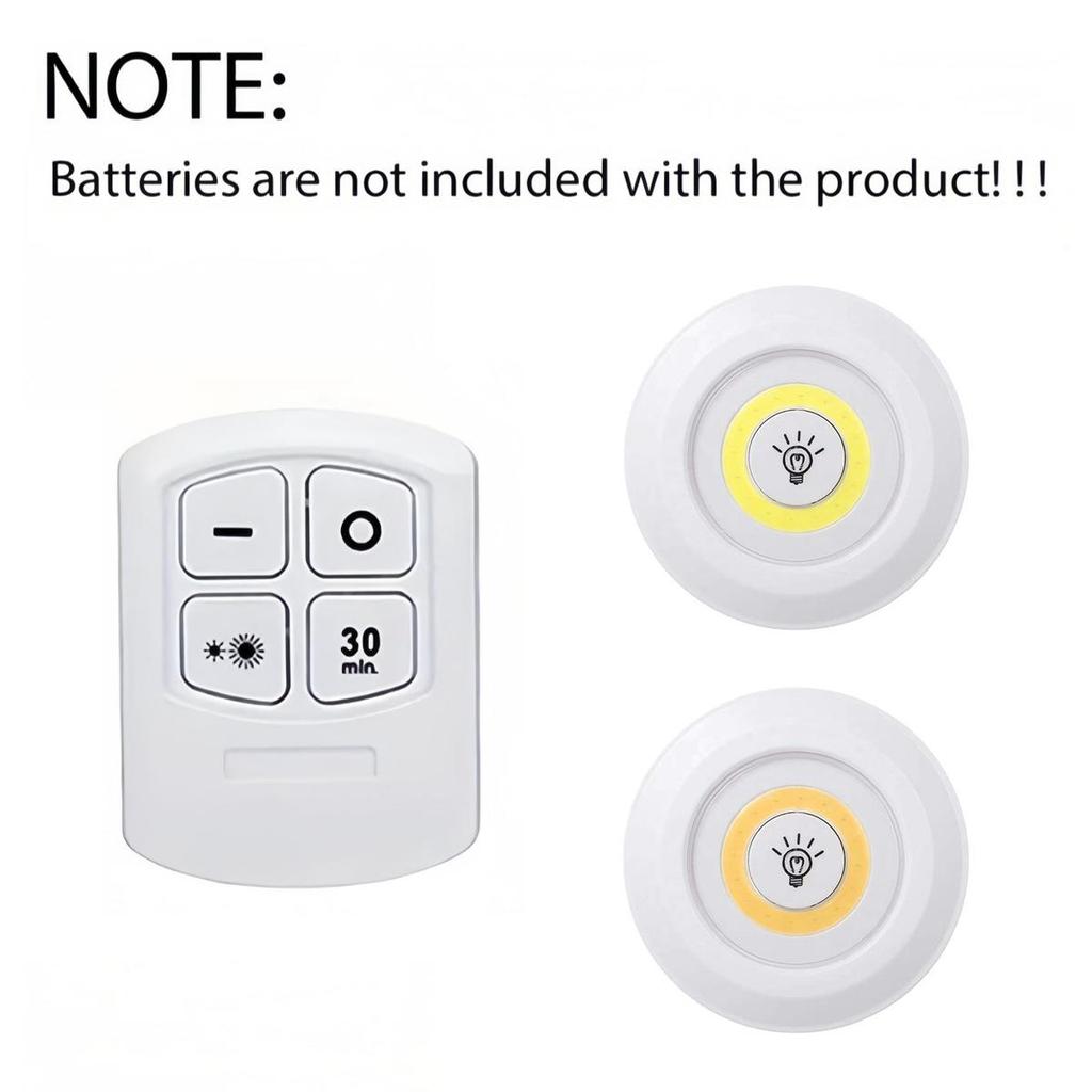 Led Cob Under Cabinet Light 3w Closets Lights Portable Mini Sleep-light Battery-operated Night Bathroom Lighting Warm-white Cold