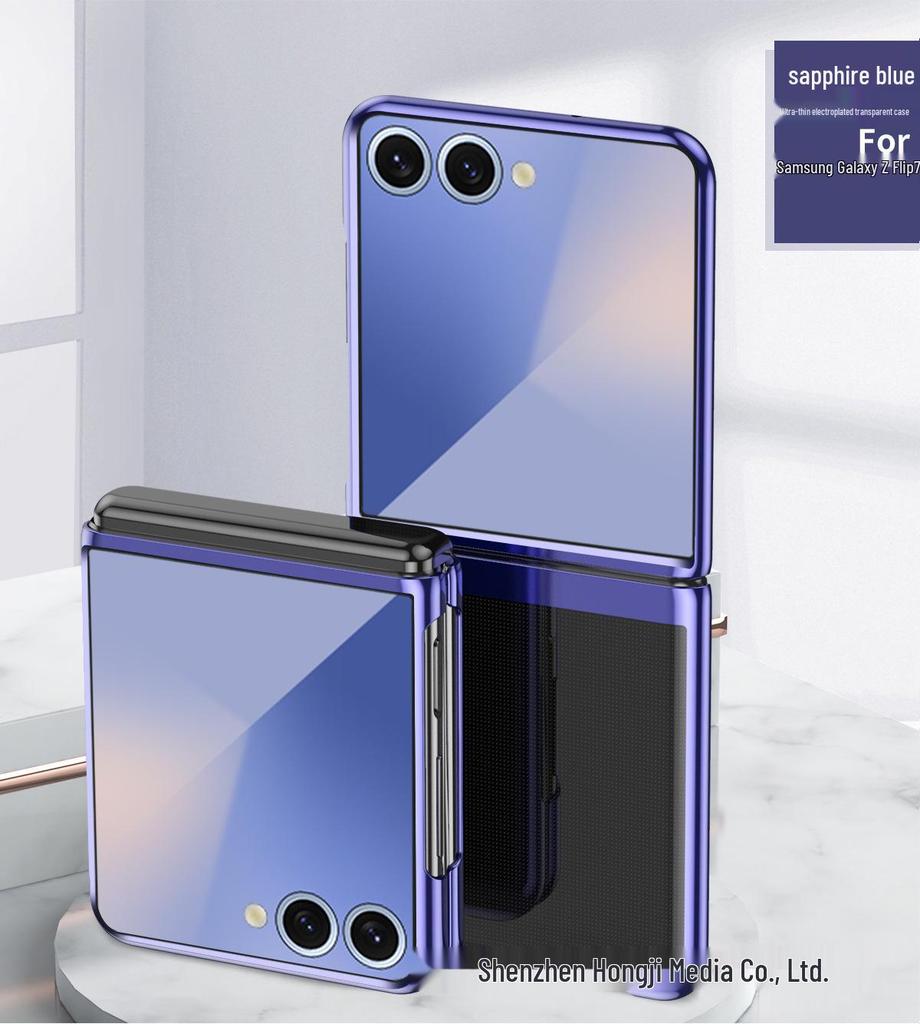 Samsung Z Flip7 Transparent Electroplated Protective Phone Case for Galaxy Z Flip 3/4/5/6