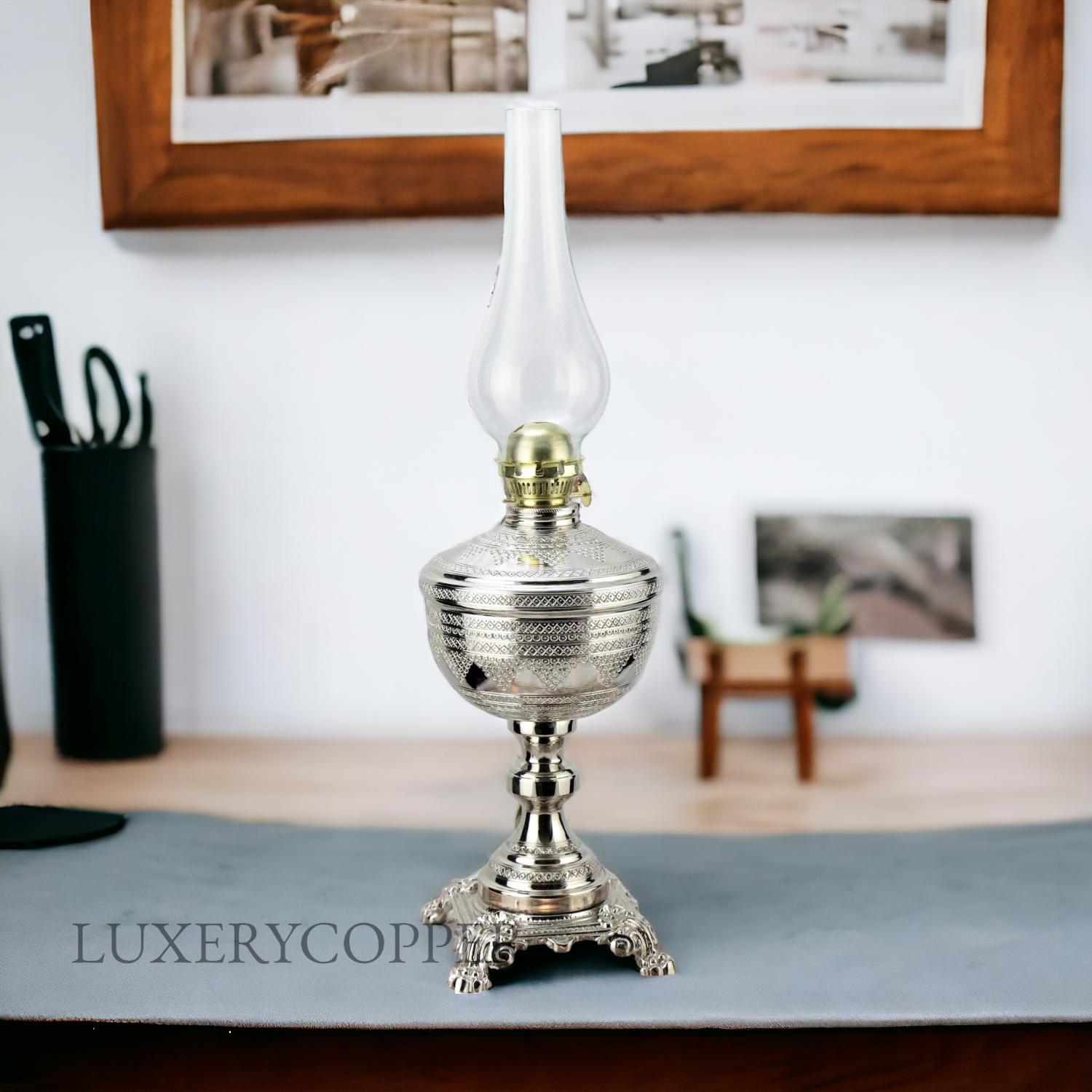 

Stapled Nickel Luxury Copper Gas Lamp