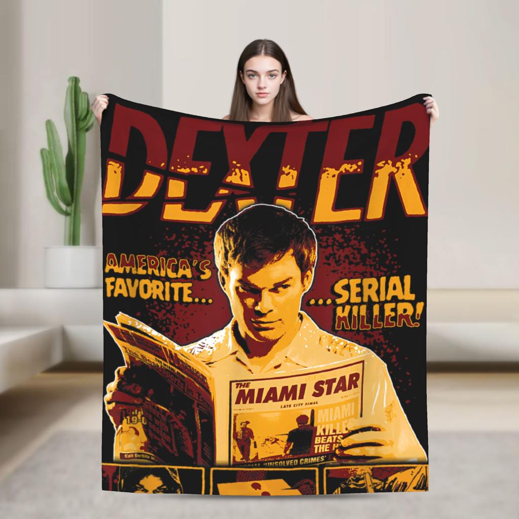 Dexter  Warm Soft Blanket  Kids Plush Throw Blanket Fluffy Couch Chair Flannel Bedspread Sofa Bed Cover