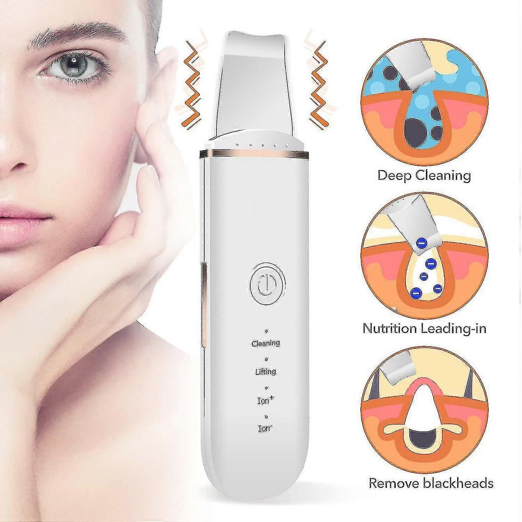Skin Scrubber Face Skin Spatula Blackhead Remover Pore Cleaner Face Beauty Lifting Tool Comedones Extractor With 4 Modes, Facial Scrubber Spatula For