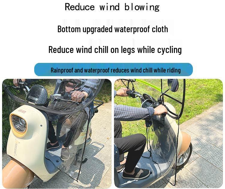 Electric Vehicle Rain & Wind Shield: All-Weather Protection for Battery Motorcycle Windshields.