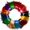 13 Color Natural Chicken 5-6 Inch Strip Strung Rooster Feathers for Craft Supply