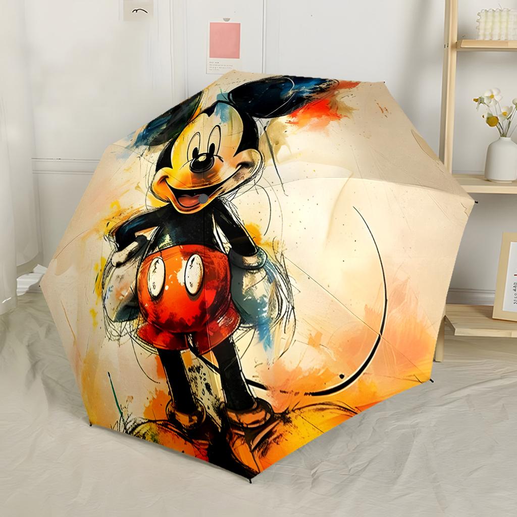 Minnie Mouse Fantasy Art Outdoor Automatic Umbrella with 8-Rib Durable All-Season Travel Elegant Women's Umbrella Best for Christmas