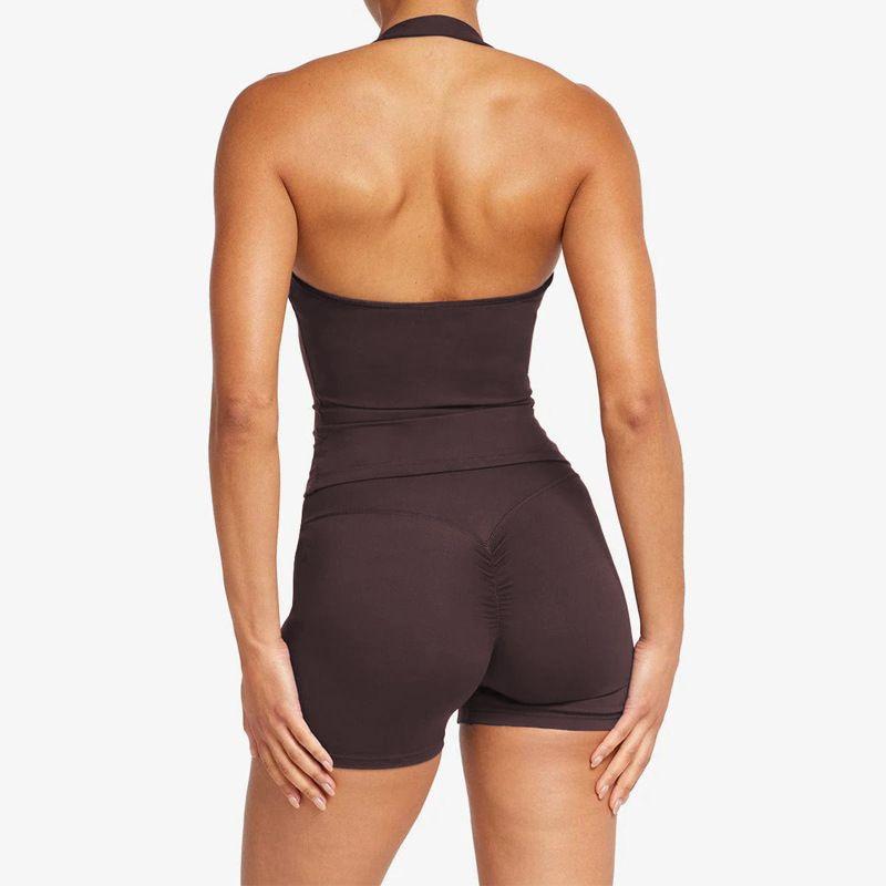 Fashion Fitness Suit Halterneck Beauty Back Yoga Clothes Naked Women Sense Sports Running Belt Chest Pad Two-piece Set Quick-Drying High Elastic
