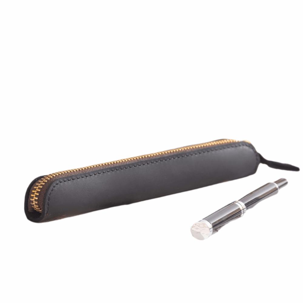 

Cowhide Leather Mini Pen Pouch Retro Tablet Pen Holder Electronic Writing Pen Protective Organizer