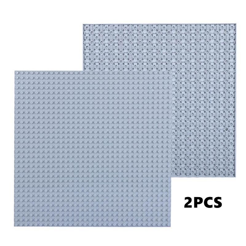 2Pcs 32x32 Dots Double Sided Baseplate for Building Blocks, Classic Brick Board Compatible with Major Brands, Kids DIY Toys