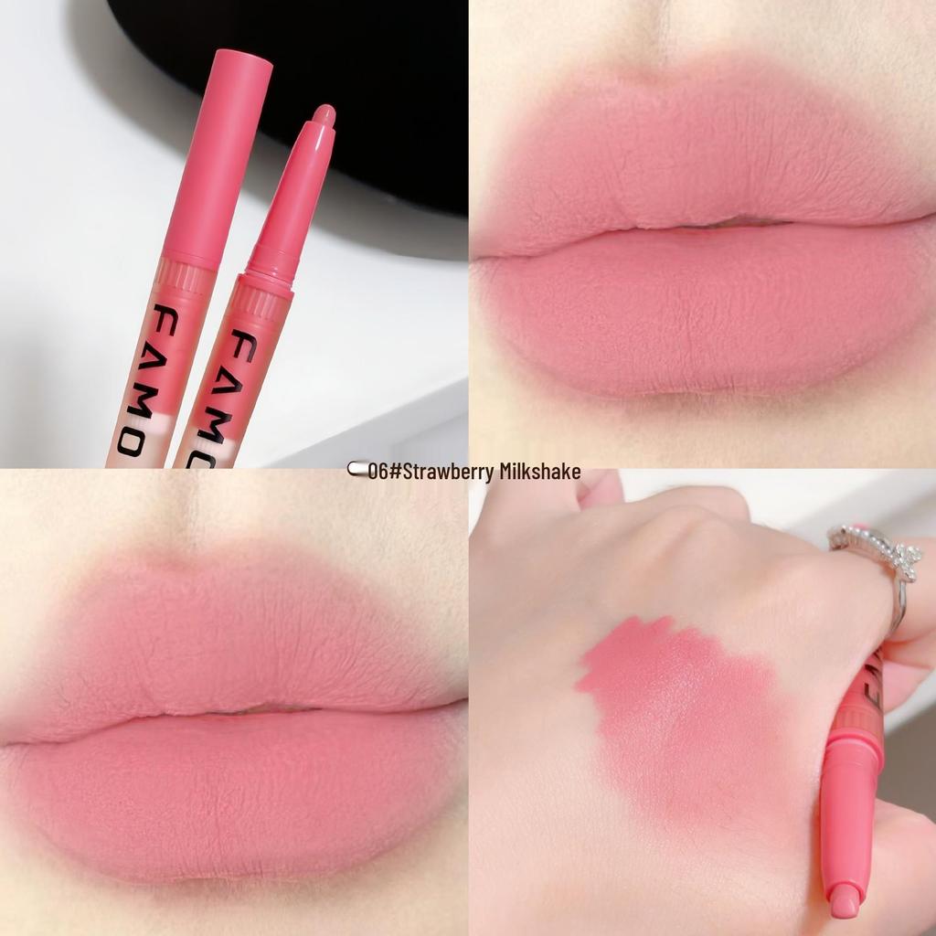 Daisy Lip Liner & Lipstick Pen: Long-Lasting Matte Velvet Mist for a Pure, Desirable Look - Perfect for Students.