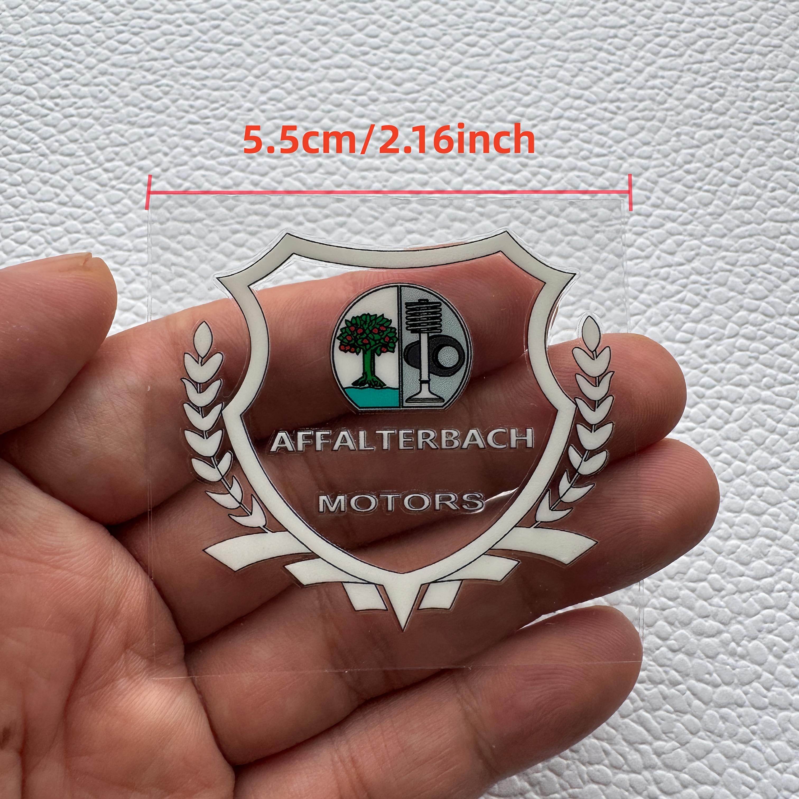 

laurel wreath and AFFALTERBACH logo for exterior of car 1 Afaltbach car logo badge - PVC car sticker with German brand logo белый