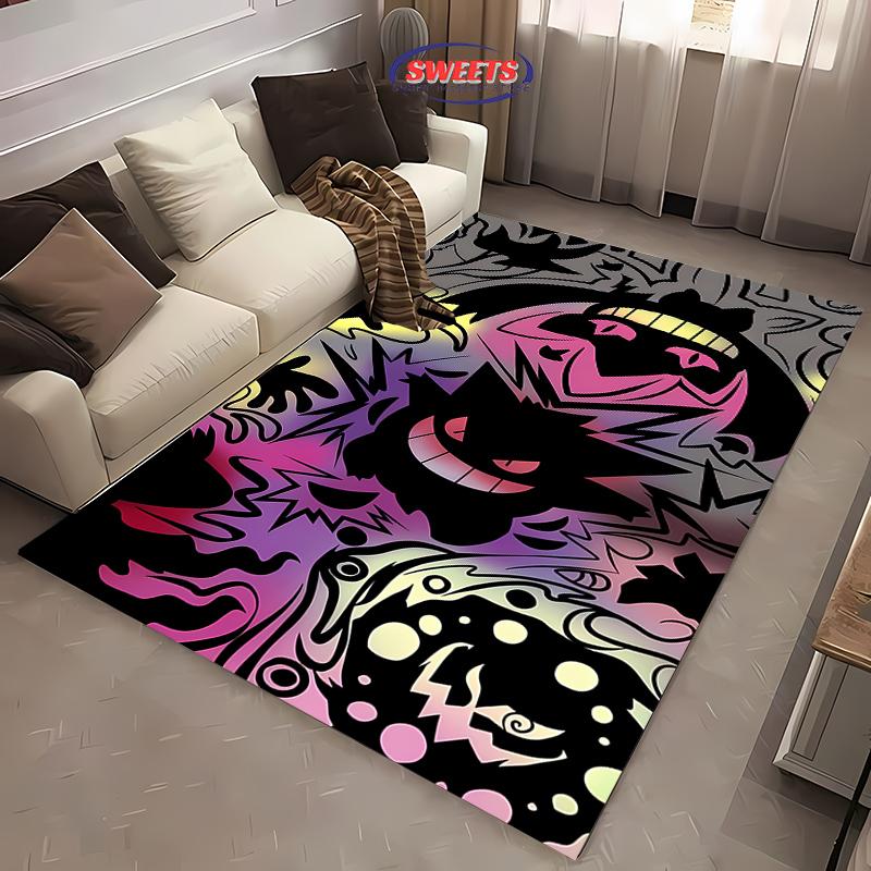 New Arrive! Pokemon Gengar Cartoon Carpet,Rug for Living Room Tapete for Bedroom Sofa Doormat Decor Non-slip Floor Mat Potdemiel