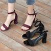 Fashion Summer Womens Roman Style Open Toe Low Heel Sandals With Buckle For Adults