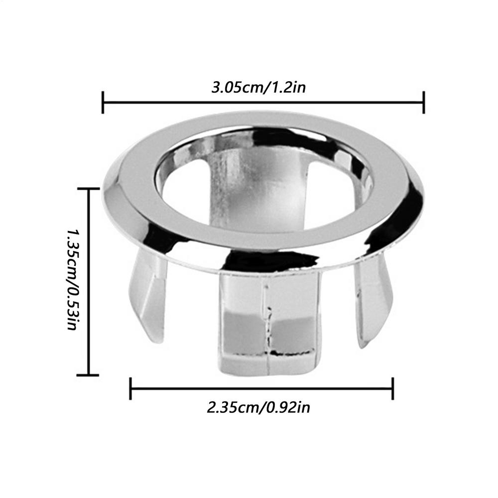 22-24mm Plastic Sink Hole Overflow Cover for Kitchen Bathroom Basin Trim Bath Drain Cap Sink Wash Basin Round Overflow Ring Plug