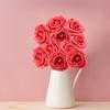 10PCS Artificial Rose Flower Romantic Lifelike Simulation Flower for DIY Home Wedding Party Decor 8cm